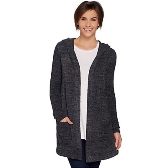 EUC - Barefoot Dreams Cozy Chic Resort Cardigan - size Large - Picture 2 of 6